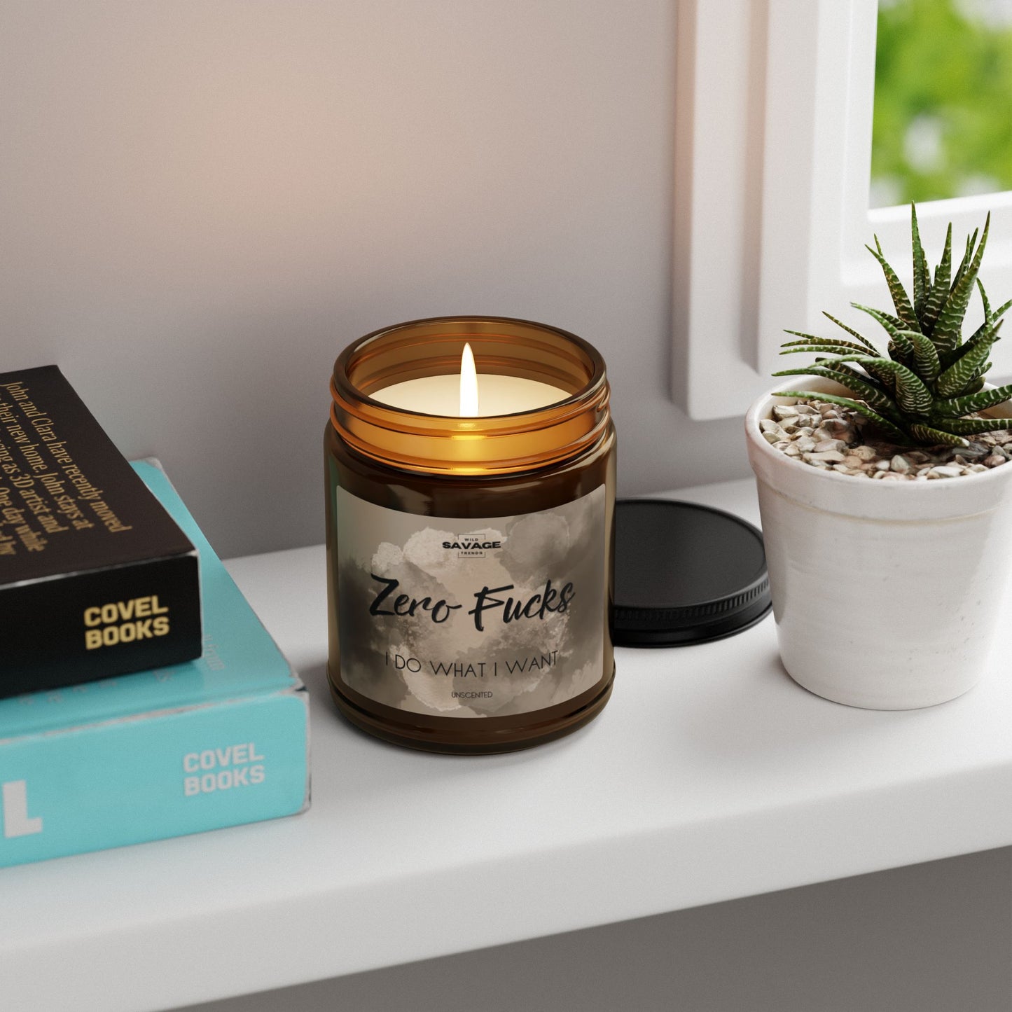 Zero Fucks Candle Unscented Soy Candle