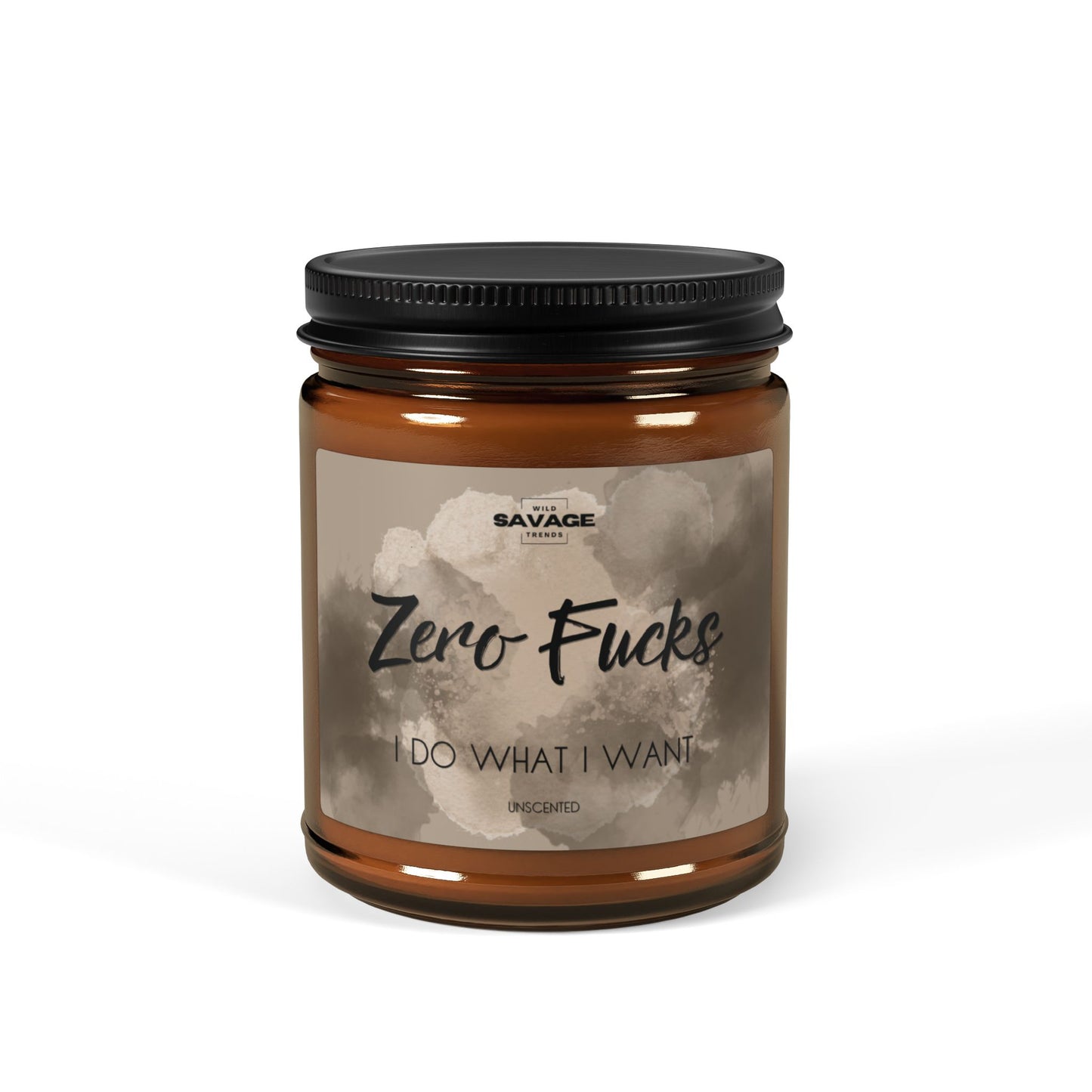 Zero Fucks Candle Unscented Soy Candle