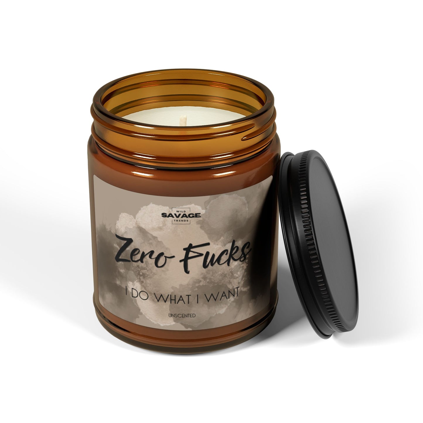 Zero Fucks Candle Unscented Soy Candle