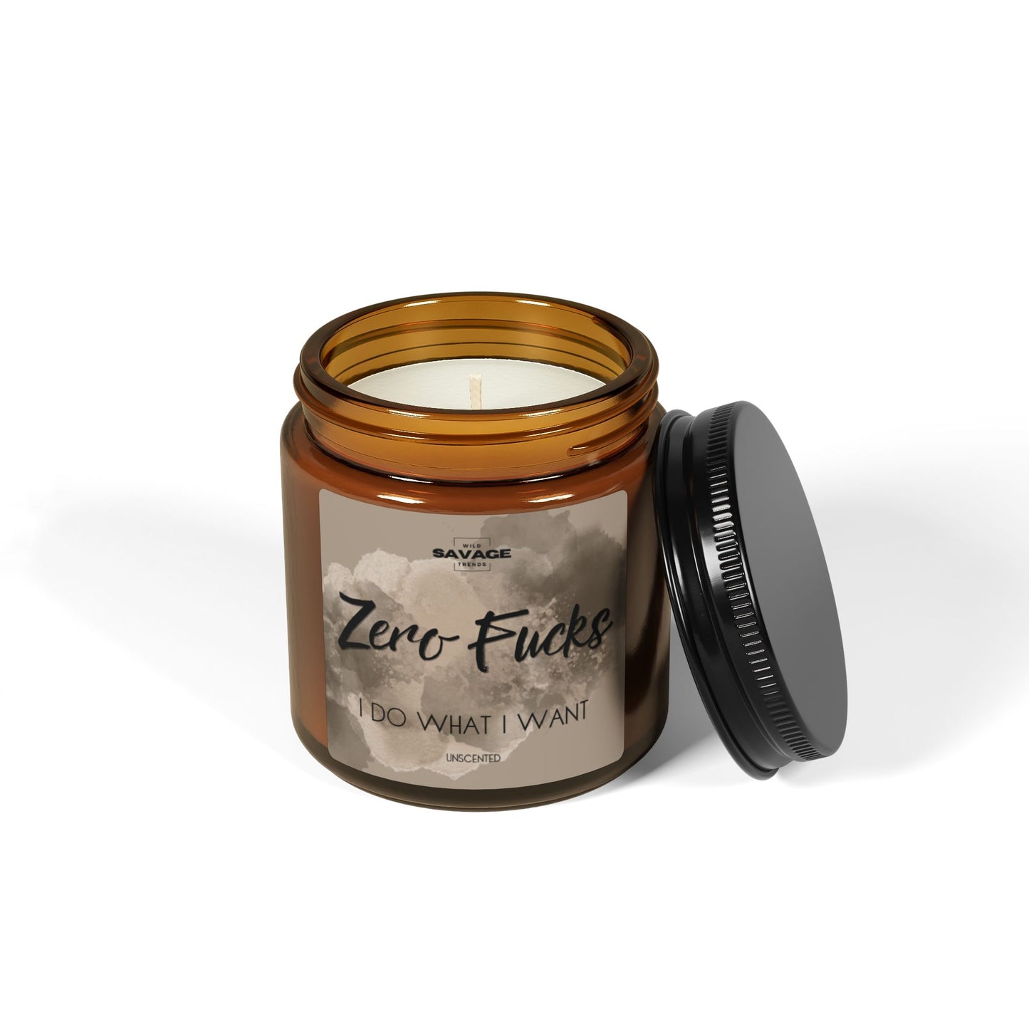 Zero Fucks Candle Unscented Soy Candle