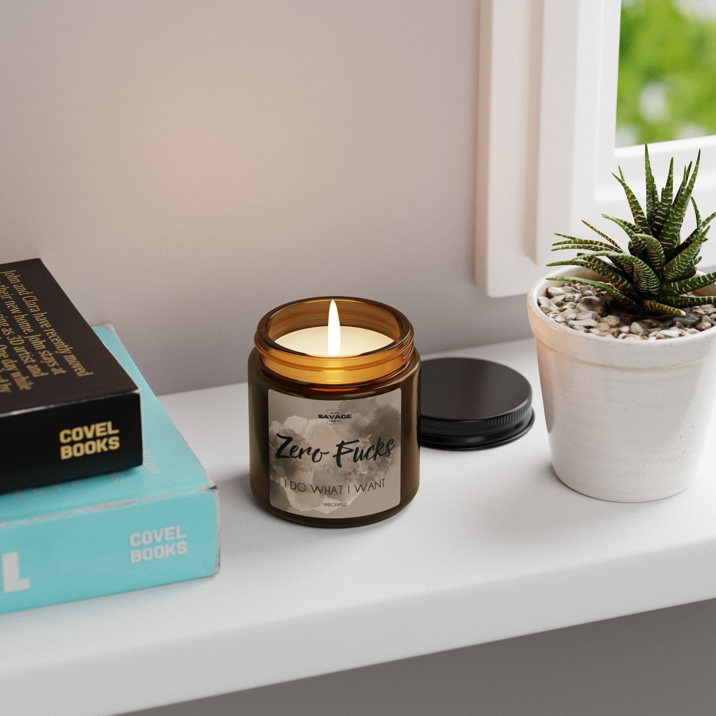 Zero Fucks Candle Unscented Soy Candle