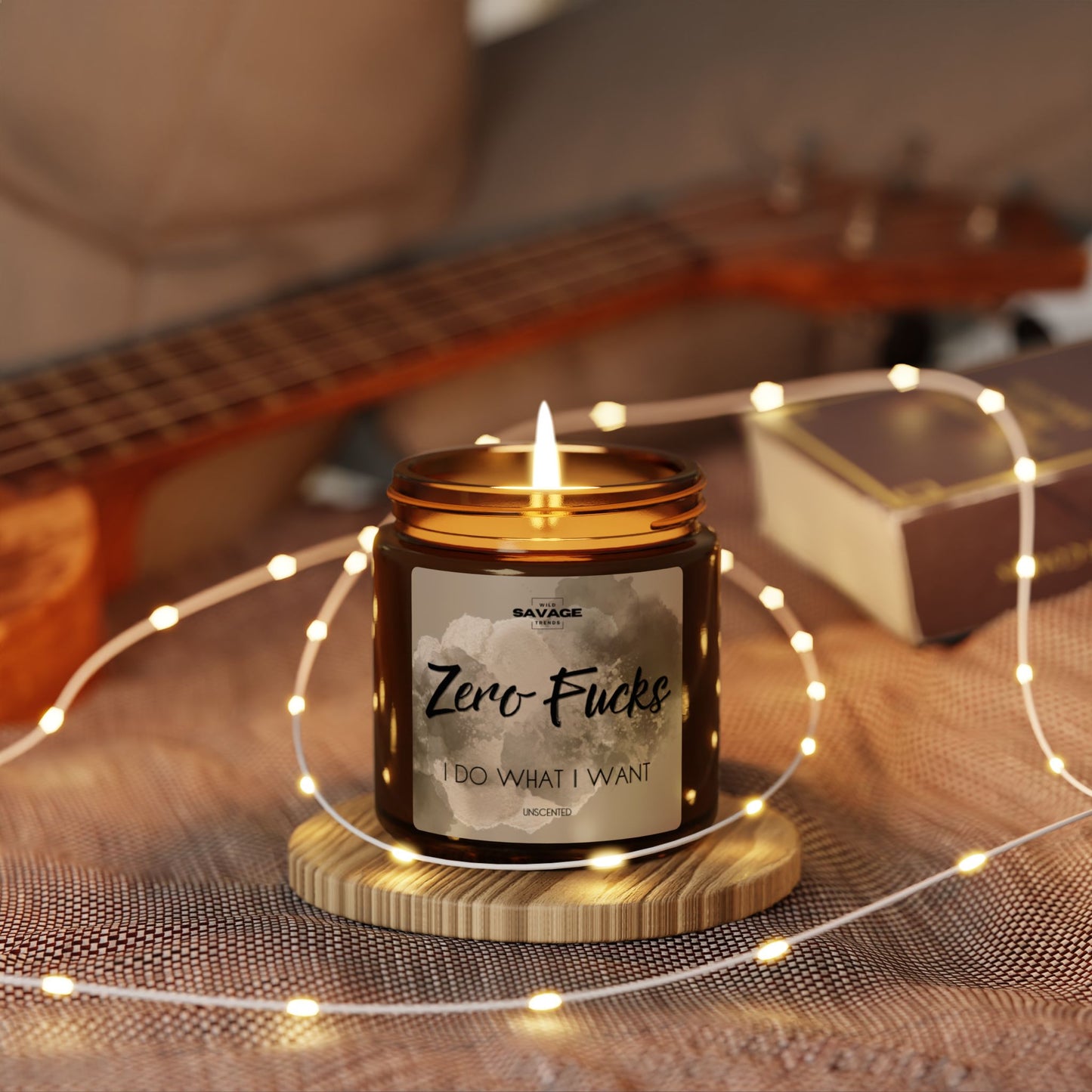 Zero Fucks Candle Unscented Soy Candle
